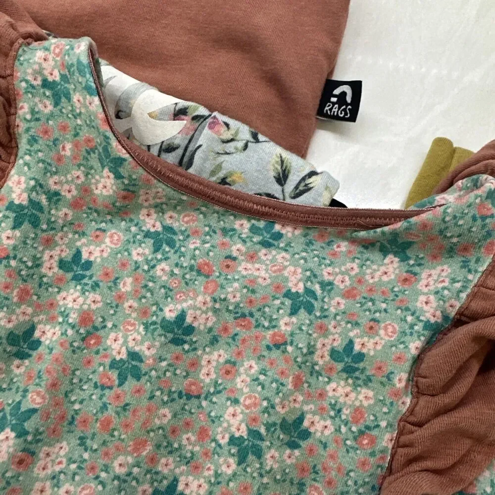 Rags Lot Of 4 Outfits Toddler Size 12 To 24 Months One Piece Floral Stretchy